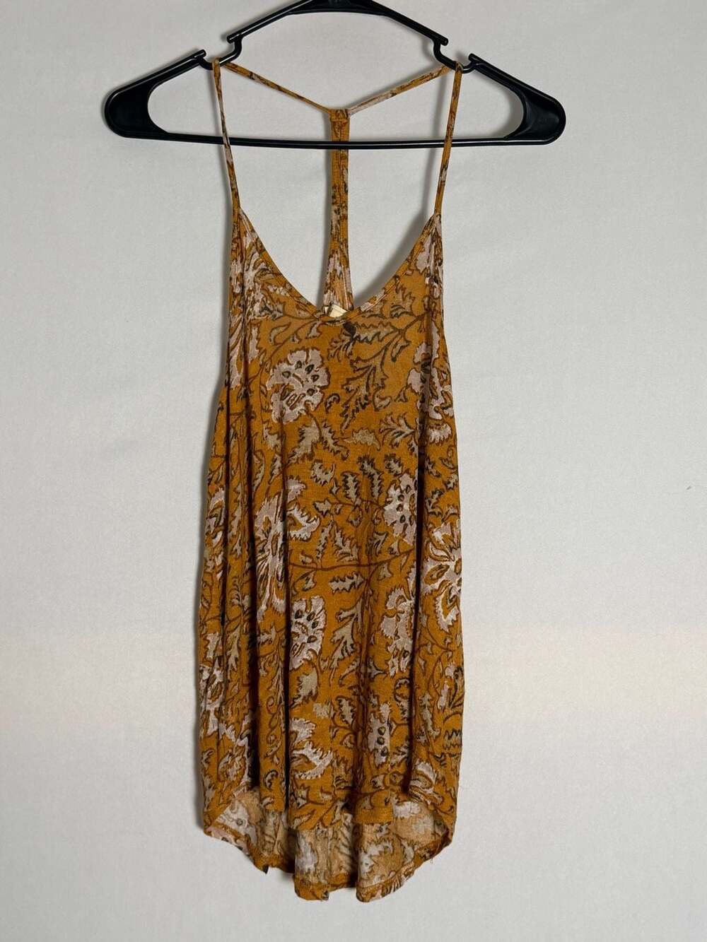 Silence + Noise Camisole Top Size S Yellow Floral Print